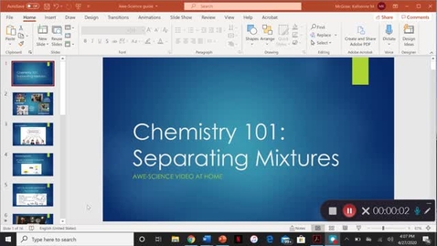 Thumbnail for entry Chemistry 101- Separating Mixtures!