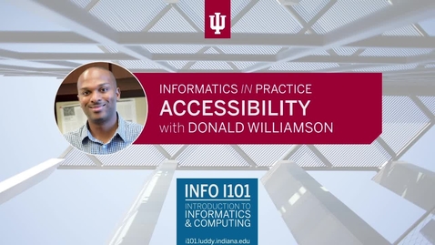 Thumbnail for Accessibility - Donald Williamson