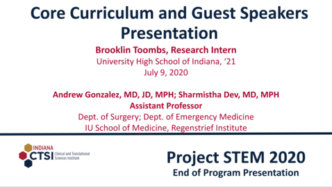 Thumbnail for Brooklin Toombs Curriculum Presentation
