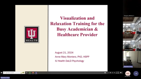Thumbnail for GI Wellness Seminar 8/21/24 - Visualization and Relaxation Training for the Busy Healthcare Provider