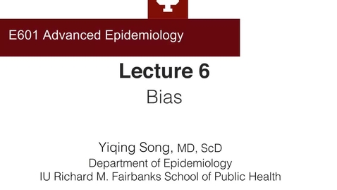 Thumbnail for Lecture 6_E601_Week 6_Part 1_Overview of Measurement Error