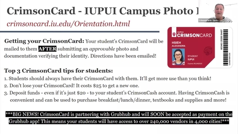 Thumbnail for entry Family Orientation: Navigating IUPUI as a Jaguar Family Member - 6/29