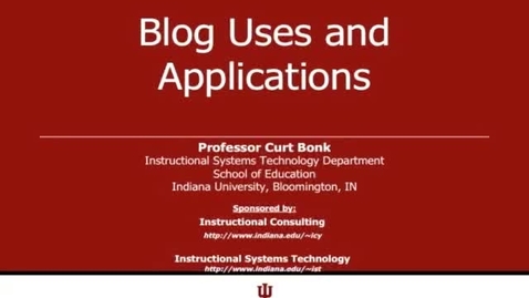 Thumbnail for V-PORTAL: Blog Uses and Applications