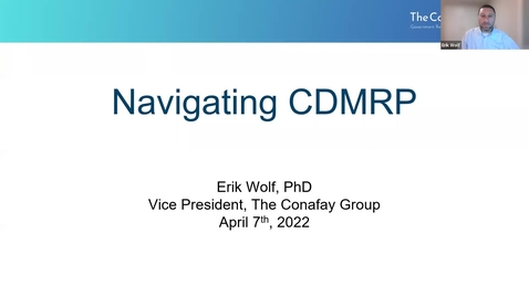 Thumbnail for Navigating CDMRP with The Conafay Group 4/7/2022