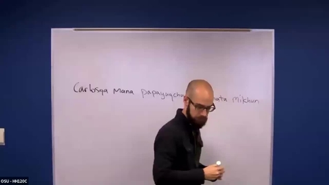 Thumbnail for Elementary Quechua I Q101/Q501 Fall 2018