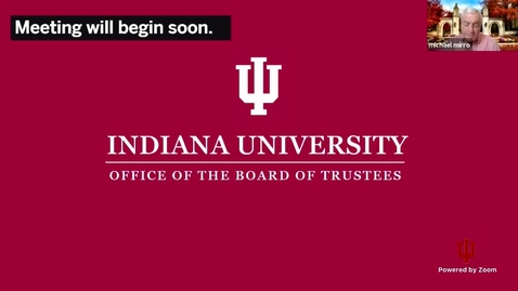 Thumbnail for IU Board of Trustees Meeting - February 4, 2021