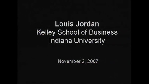 Thumbnail for Louis Jordan: Distinguished Entrepreneur-in-Residence