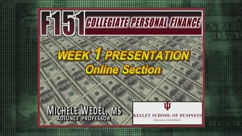 Thumbnail for F151 Week 1 Online Section