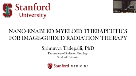 Thumbnail for IUSCCC Seminar 12/5/2024: “Nano-enabled myeloid therapeutics for image-guided radiation therapy” Sirimuvva Tadepalli, PhD – Research Scientist, Stanford University