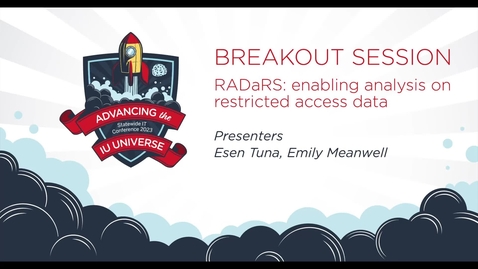 Thumbnail for 2pm - RADaRS: enabling analysis on restricted access data