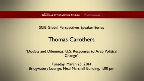 Thumbnail for Global Perspectives Series: Thomas Carothers