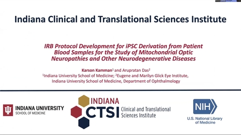 Thumbnail for entry iPSC derivation from patient blood samples for the study of mitochondrial optic neuropathies and other neurodegerative diseases