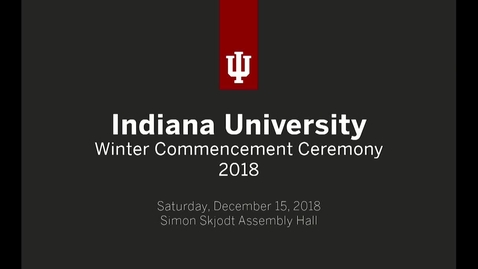 Thumbnail for entry Winter Commencement 2018