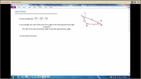 Thumbnail for entry M126 8.1 Law of Sines