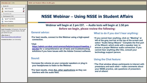 Thumbnail for entry Using NSSE Data in Student Affairs