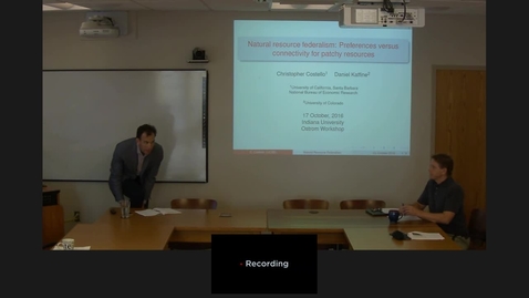 Thumbnail for entry 10/17/2016 Colloquium Series - Christopher Costello: “Natural Resource Federalism: Preferences versus Connectivity for Patchy Resources”