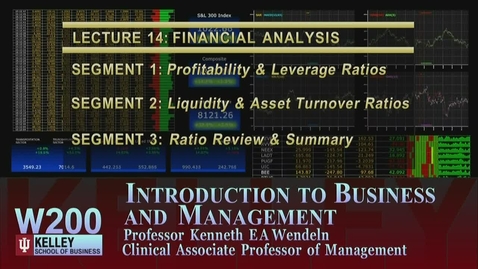 Thumbnail for entry W200 14-1 Profitability &amp; Leverage Ratios