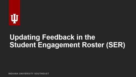 Thumbnail for Updating Feedback in the SER