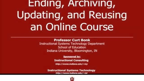 Thumbnail for V-PORTAL: Ending, Archiving, Updating, and Reusing an Online Course