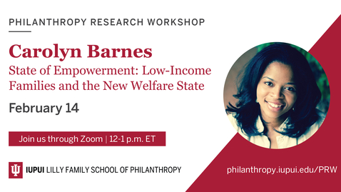 Thumbnail for Philanthropy Research Workshop with Dr. Barnes - February 14, 2023