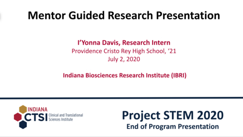 Thumbnail for I'Yonna Davis Mentor Presentation