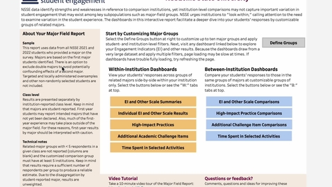 Thumbnail for entry NSSE Major Field Report 2022 Tutorial