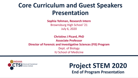 Thumbnail for Sophie Yohman's Curriculum Presentation
