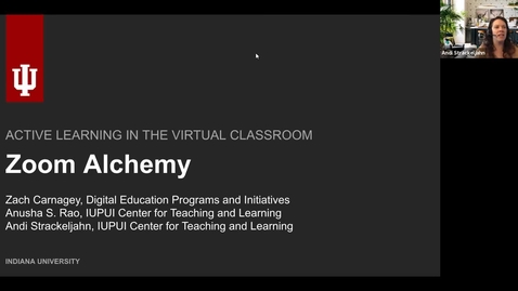Thumbnail for entry Zoom Alchemy: Active Learning in the Virtual Classroom