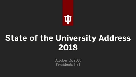 Thumbnail for State of the University 2018