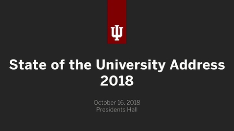 Thumbnail for entry State of the University 2018