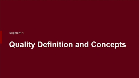 Thumbnail for P200 06-1 Quality Definition and Concepts