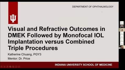 Thumbnail for Visual and refractive outcomes in DMEK followed by monofocal IOL implantation versus combined triple precedures.