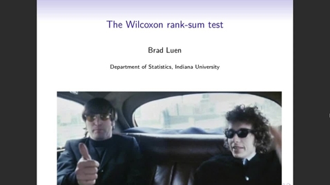 Thumbnail for Wilcoxon rank-sum test