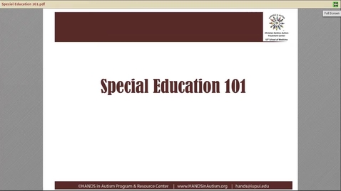 Thumbnail for entry Special Education 101