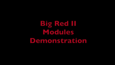 Thumbnail for entry HPC Demo 2 - Modules