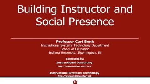 Thumbnail for V-PORTAL: Building Instructor and Social Presence