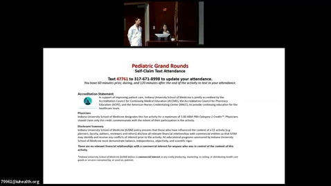 Thumbnail for &quot;Surgical Strategies for Medically Refractory Epilepsy&quot; Pediatric Grand Rounds Lecture Series 2019
