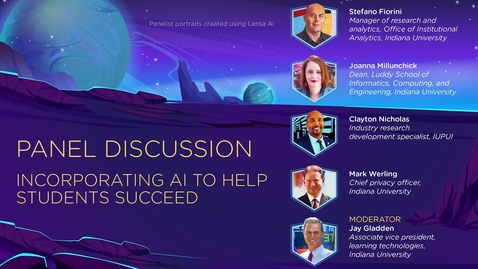 Thumbnail for entry Panel discussion: Incorporating AI to Help Students Succeed