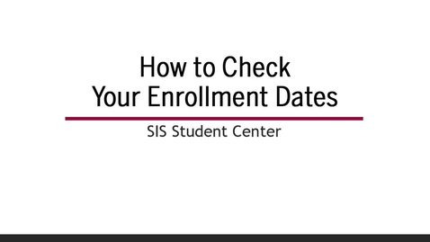 Thumbnail for How to Check Enrollment Dates