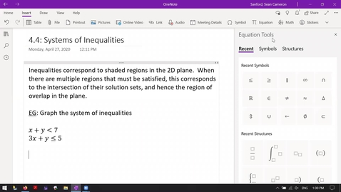 Thumbnail for entry Alg 4.4: Systems of Inequalities Intro