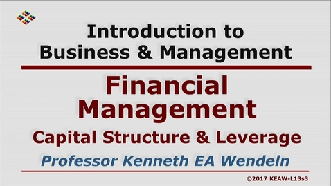 Thumbnail for X100 13-3 Capital Structure &amp; Leverage