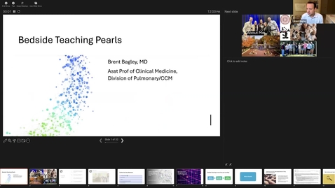 Thumbnail for Pediatric Fellow Education Lecture Series -  &quot;Bedside Teaching as Trainee&quot;