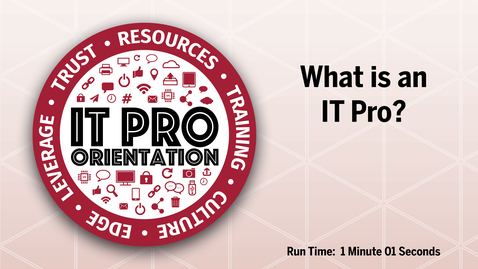 Thumbnail for What is an IT Pro