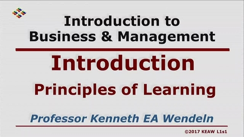 Thumbnail for X100 01-1 Principles of Learning