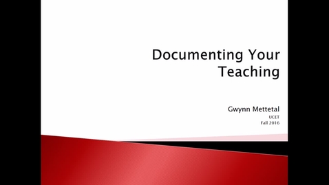 Thumbnail for Documenting Your Teaching
