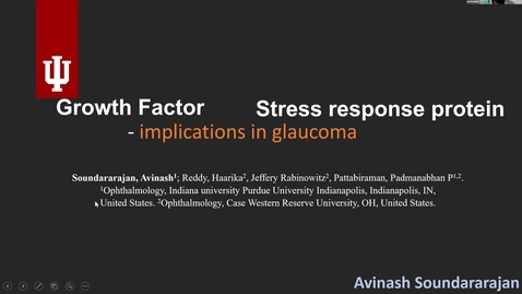 Thumbnail for entry Growth factor vs. Stress response protein: implications in glaucoma