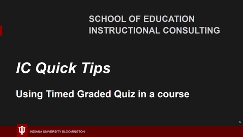 Thumbnail for _Creating a Timed Quiz