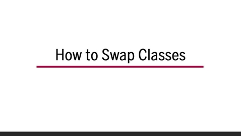Thumbnail for How to Swap Classes