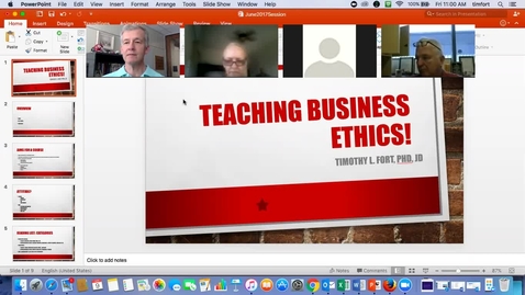 Thumbnail for entry ALSB - Teaching Business Ethics with Tim Fort