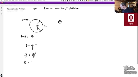 Thumbnail for entry Trig Nibble: Reverse Arc Length